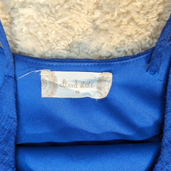 altar'd state Royal Blue Spaghetti Strap Mini Skirt Lined Dress, M - Picture 8 of 8